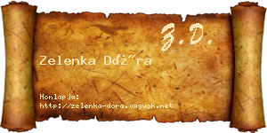 Zelenka Dóra névjegykártya